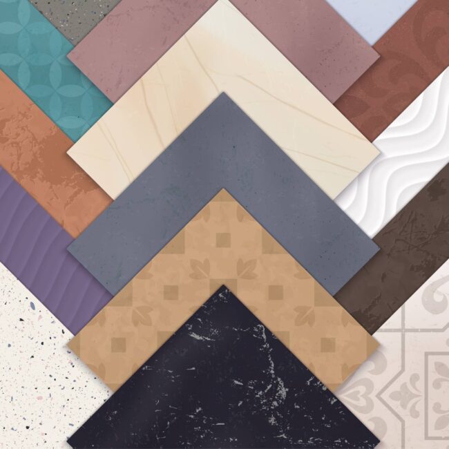 Decorative engineered surface samples