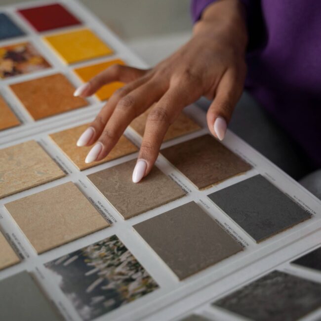 Decorative melamine board finish samples